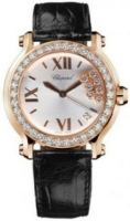 Chopard Naisten kello 277473-5009 Happy Sport Valkoinen/Nahka Ø36 mm