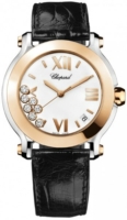 Chopard Naisten kello 278492-9001 Happy Sport Valkoinen/Nahka Ø36 mm