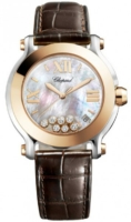 Chopard Naisten kello 278492-9004 Happy Sport Valkoinen/Nahka Ø36 mm