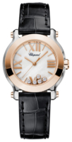 Chopard Naisten kello 278509-6002 Happy Sport Mini Valkoinen/Nahka