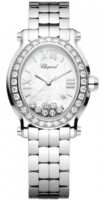 Chopard Naisten kello 278546-3004 Happy Sport Valkoinen/Teräs Ø33.5