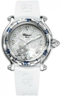 Chopard Naisten kello 288948-3001 Happy Sport Valkoinen/Kumi Ø38 mm