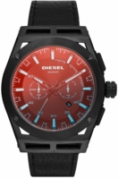 Diesel Miesten kello DZ4544 Timeframe Musta/Nahka Ø48 mm