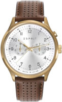 Esprit 99999 Miesten kello ES109451001 Hopea/Nahka Ø44 mm