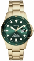 Fossil Miesten kello FS5658 FB-01 Vihreä/Kullansävytetty teräs