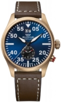 Glycine Miesten kello GL0369 Airpilot Dual Time Sininen/Nahka Ø44 mm