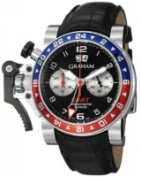 Graham Chronofighter Oversize Miesten kello 2OVHS.B39A Musta/Nahka