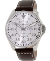 Hamilton Miesten kello H64611555 Khaki Aviation Valkoinen/Nahka Ø42