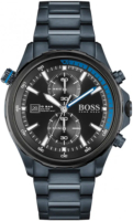 Hugo Boss Miesten kello 1513824 Globetrotter Musta/Teräs Ø46 mm