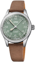 Oris 01 754 7749 4067-07 5 17 68 Aviation Vihreä/Nahka Ø36 mm