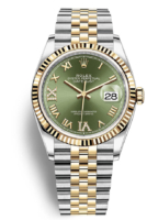 Rolex Miesten kello 126233-0025 Datejust 36 Vihreä/Teräs Ø36 mm