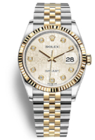 Rolex Miesten kello 126233-0027 Datejust 36 Hopea/Teräs Ø36 mm