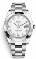 Rolex Miesten kello 126300-0015 Datejust 41 Valkoinen/Teräs Ø41 mm