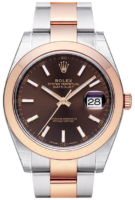 Rolex Miesten kello 126301-0001 Datejust 41 Ruskea/18K punakultaa