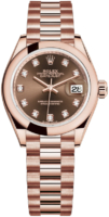 Rolex Naisten kello 279165-0015 Lady-Datejust 28 Ruskea/18K