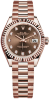 Rolex Naisten kello 279175-0016 Lady-Datejust 28 Ruskea/18K