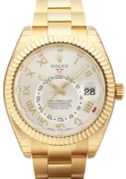 Rolex Miesten kello 326938-0001 Sky-Dweller Hopea/18K valkokultaa