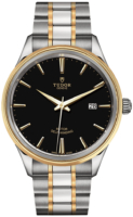 Tudor Miesten kello M12703-0003 Style Musta/Kullansävytetty teräs