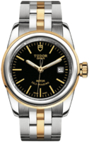 Tudor Naisten kello M51003-0008 Glamour Date Musta/18K keltakultaa