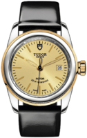 Tudor Naisten kello M51003-0020 Glamour Date Kullattu/Nahka Ø26 mm