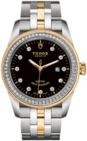 Tudor Naisten kello M53023-0017 Glamour Date Musta/Kullansävytetty