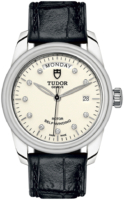 Tudor M56000-0184 Glamour Day-Date Valkoinen/Nahka Ø39 mm