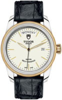 Tudor M56003-0107 Glamour Day-Date Valkoinen/Nahka Ø39 mm