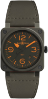 Bell & Ross Miesten kello BR-03-92-MA-1 Br 03-92 Harmaa/Nahka