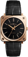 Bell & Ross BR-S-ROSE-GOLD Br S 92 Musta/Nahka