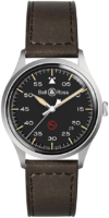 Bell & Ross BR-V1-92-MILITARY Vintage Musta/Nahka Ø38.5 mm