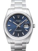 Rolex Miesten kello 115200-0007 Perpetual Date Sininen/Teräs Ø34 mm