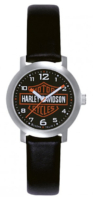 Bulova Naisten kello 76L10 Harley-Davidson Musta/Nahka