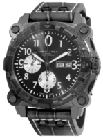 Hamilton Miesten kello H78696393 Khaki Belowzero Musta/Nahka Ø47 mm