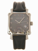 Hamilton Miesten kello H19415783 Khaki Field Harmaa/Nahka 38x38 mm