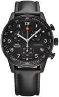 Swiss Military Miesten kello SM34012.08 Chrono Musta/Nahka Ø41 mm