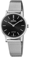 Festina Naisten kello F20015-3 Swiss Made Musta/Teräs Ø29 mm