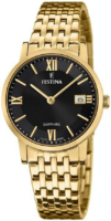 Festina Naisten kello F20021-3 Swiss Made Musta/Kullansävytetty