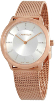 Calvin Klein Naisten kello K3M22Y2X Minimal Hopea/Punakultasävyinen