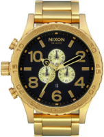 Nixon Miesten kello A083510-00 Musta/Kullansävytetty teräs Ø51 mm