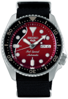 Seiko 5 Miesten kello SRPE83K1 Punainen/Tekstiili Ø42.5 mm