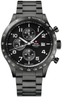 Swiss Military Miesten kello SM34084.03 Chrono Musta/Teräs Ø42 mm