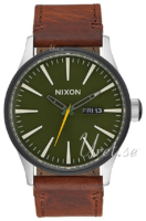 Nixon Miesten kello A1052334-00 The Sentry Vihreä/Nahka Ø42 mm