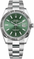 Rolex Miesten kello 126334-0027 Datejust 41 Vihreä/Teräs Ø41 mm