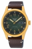 Seiko 5 Miesten kello SRPG42K1 Vihreä/Nahka Ø39 mm