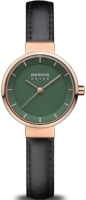 Bering Naisten kello 14627-469 Solar Vihreä/Nahka Ø27 mm