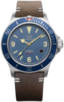 Glycine Miesten kello GL0417 Combat Sininen/Nahka Ø42 mm