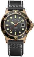 Glycine Miesten kello GL0425 Combat Harmaa/Nahka Ø42 mm