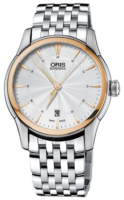 Oris Miesten kello 01 733 7670 6351-07 8 21 77 Culture Hopea/Teräs