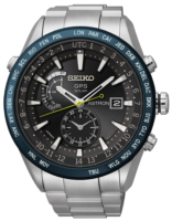 Seiko Miesten kello SAST023G Musta/Teräs Ø47 mm