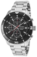 Seiko Miesten kello SKS405P1 Musta/Teräs Ø42 mm